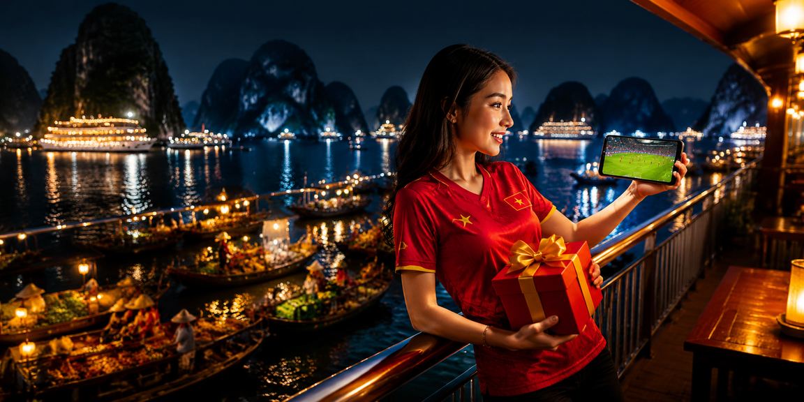 Người dùng Việt Nam xem thông tin game mới và thể thao tại vùng vịnh Hạ Long